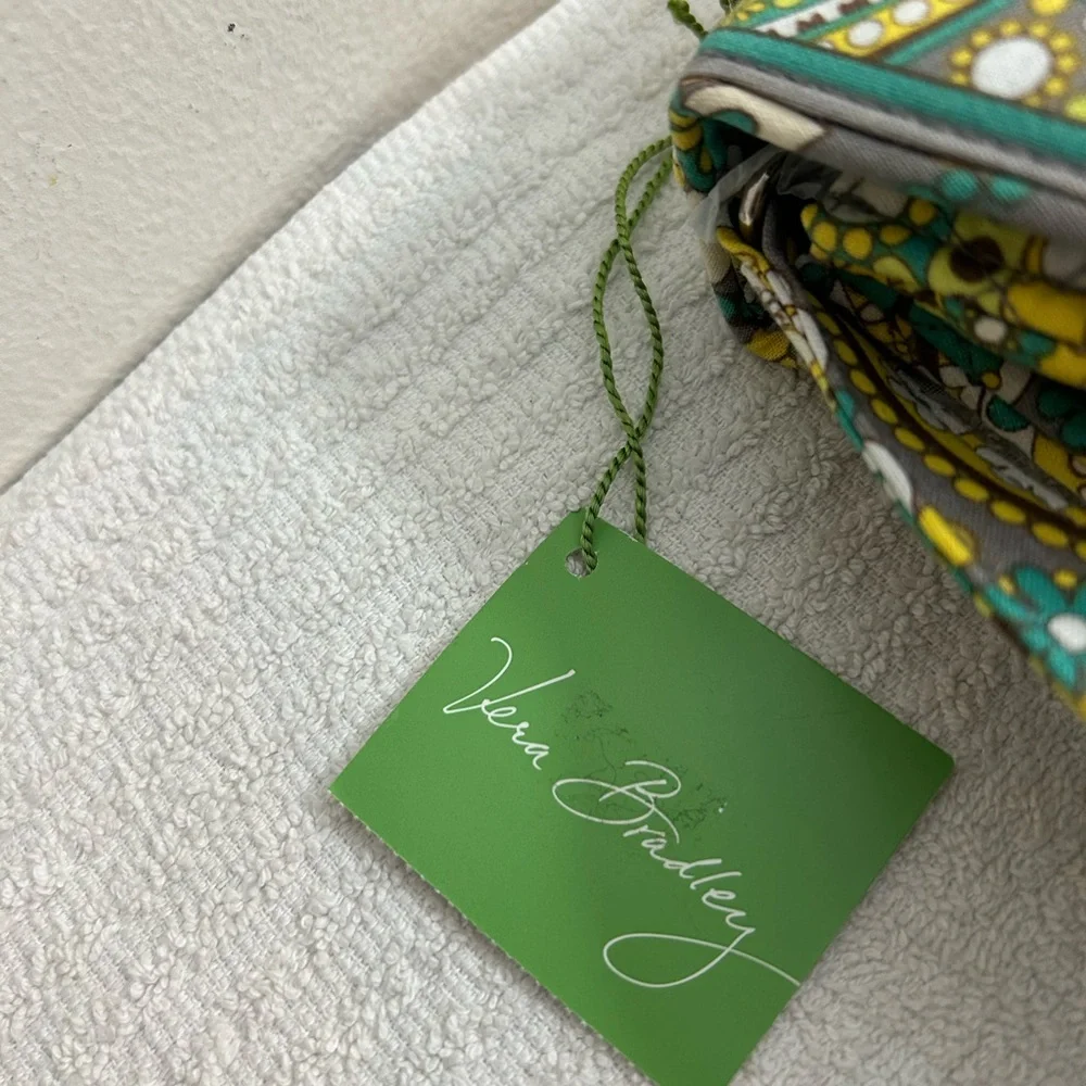 Vera Bradley Green Yellow Paisley Crossbody Bag